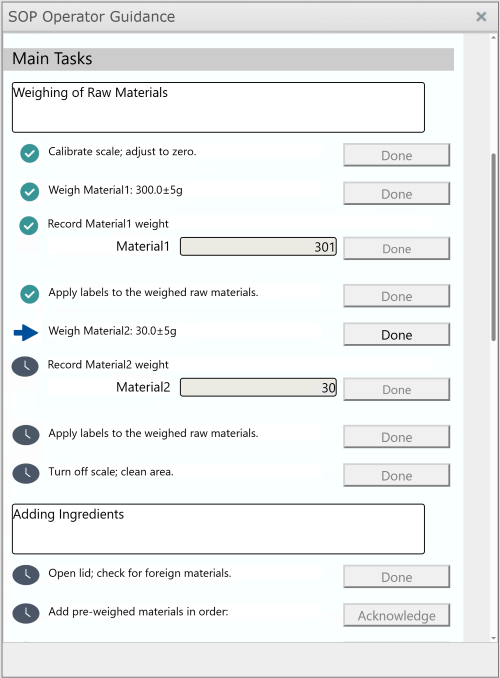 Workers perform tasks